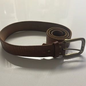 JCrew chestnut snakeskin print belt size XS
